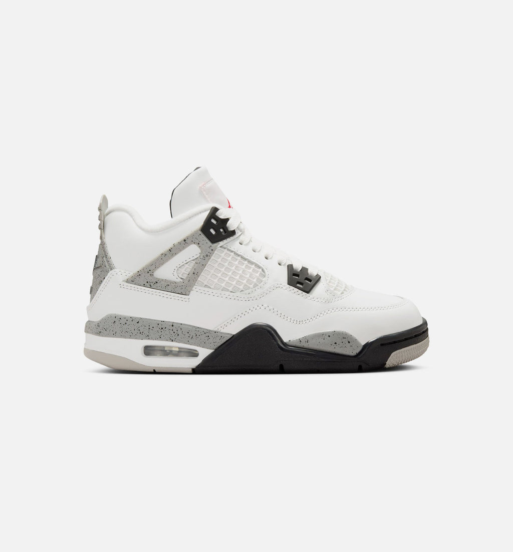 Air Jordan 4 Retro White Cement Grade School Sneakers