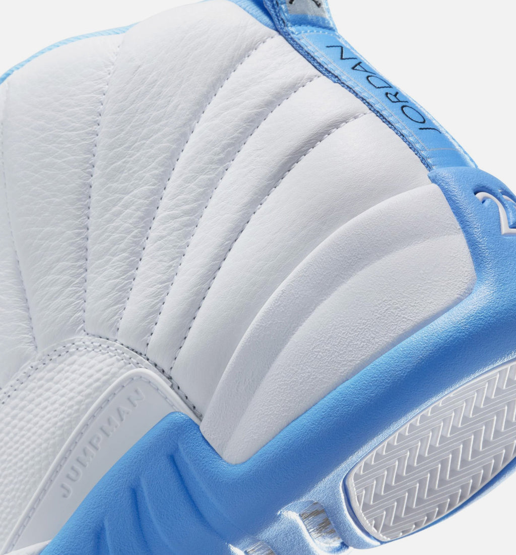 Air Jordan 12 Retro White & University Blue Men's Sneakers