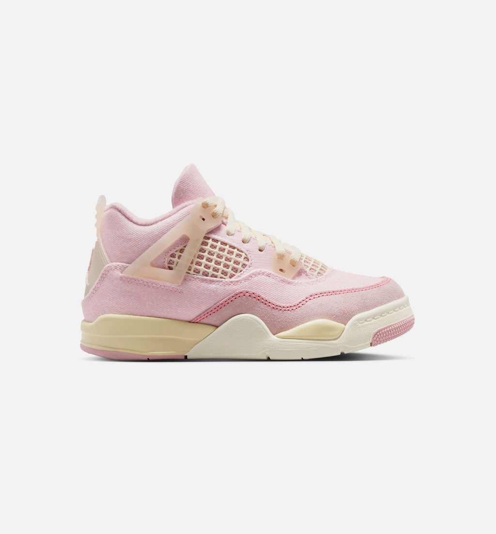 Air Jordan 4 Retro Pink Pearl & Iced Carmine Preschool Sneakers