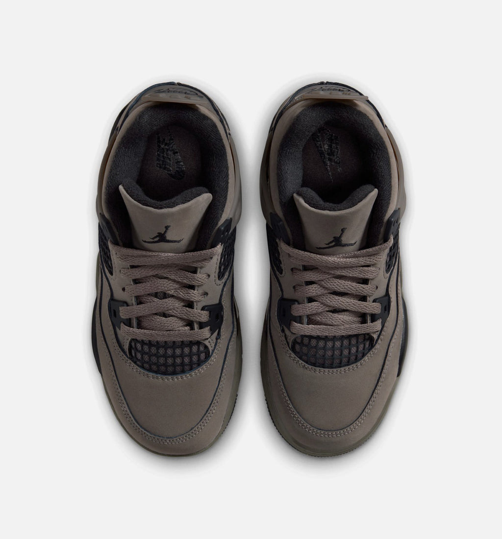 Air Jordan 4 Retro Cave Stone & Black Preschool Sneakers