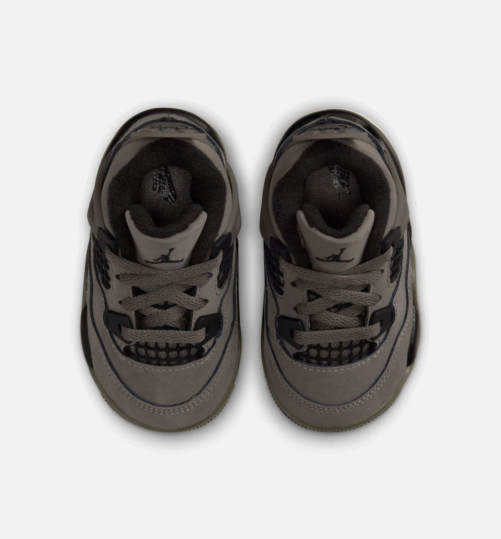 Air Jordan 4 Retro Cave Stone & Black Infant & Toddler Sneakers
