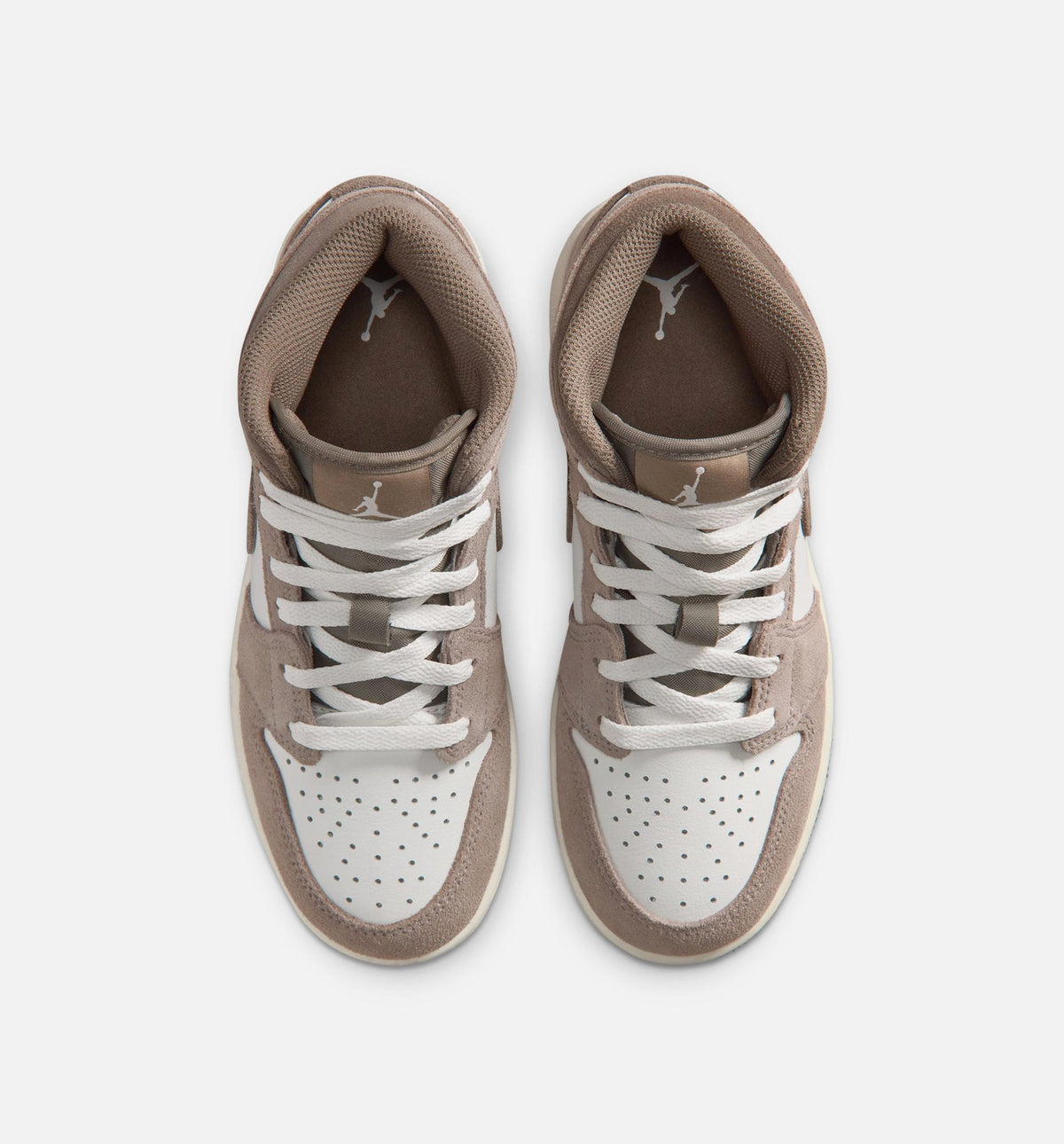 Air Jordan 1 Mid GS Sneakers - Enigma Stone / Olive Grey / Summit White