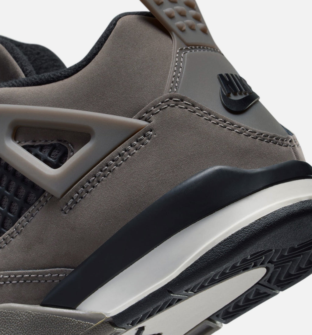 Air Jordan 4 Retro Cave Stone & Black Preschool Sneakers