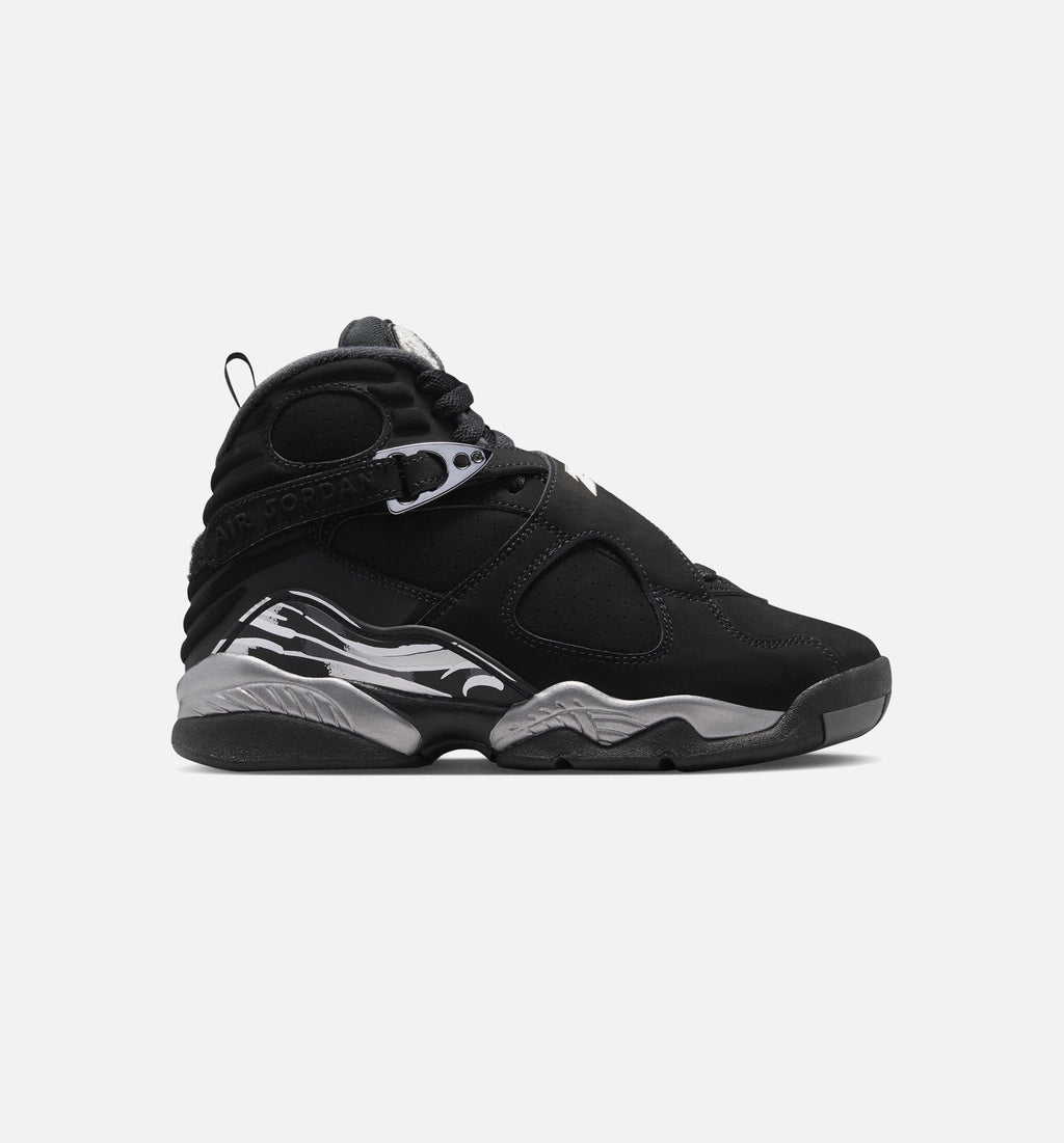 Air Jordan 8 Retro Chrome Black & Light Graphite Grade School Sneakers