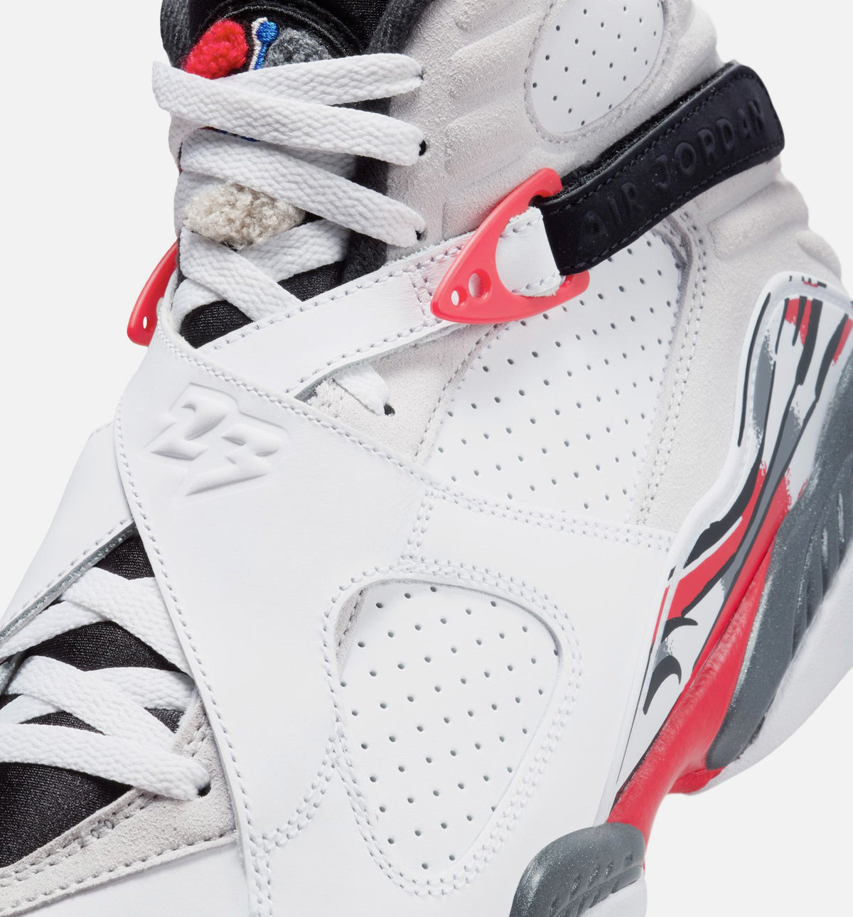 Air Jordan 8 Retro White & True Red Men's Sneakers