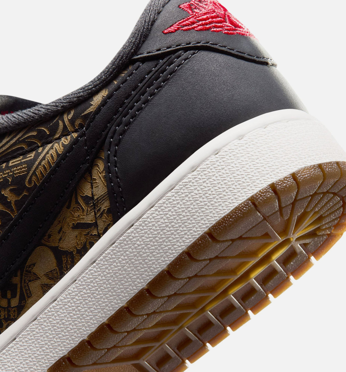Air Jordan 1 Retro Low OG Laser Black & Varsity Red GS Sneakers