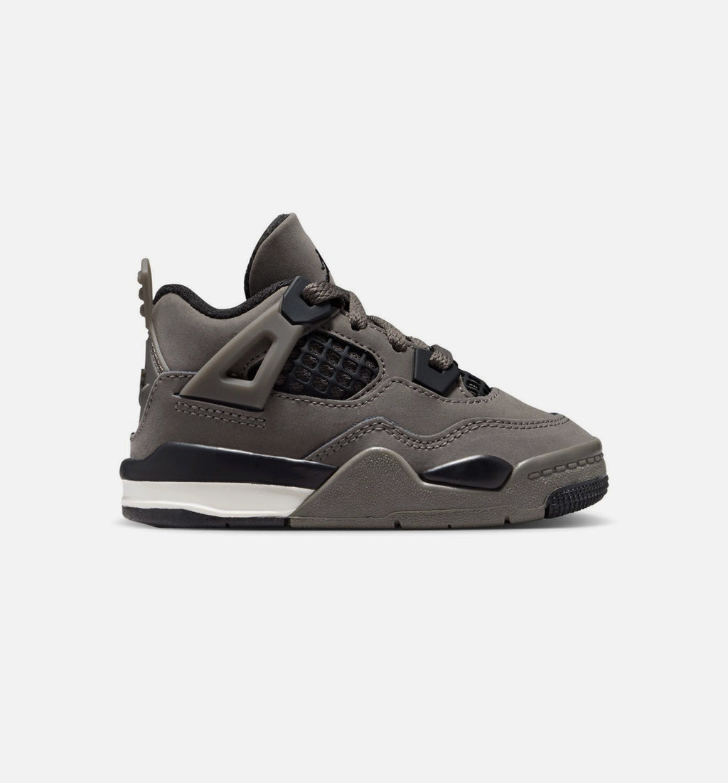 Air Jordan 4 Retro Cave Stone & Black Infant & Toddler Sneakers