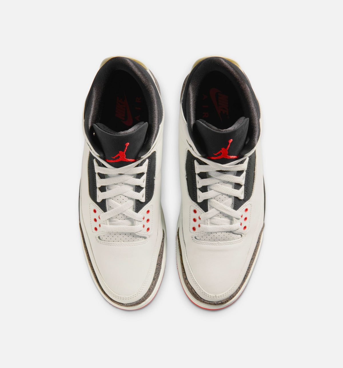 Air Jordan 3 Retro Sail & University Red Men's Sneakers