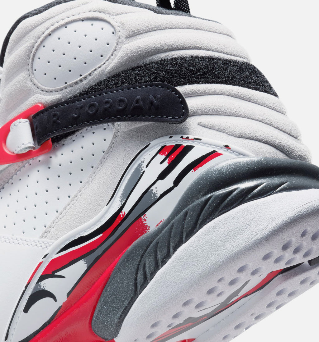 Air Jordan 8 Retro White & True Red Men's Sneakers