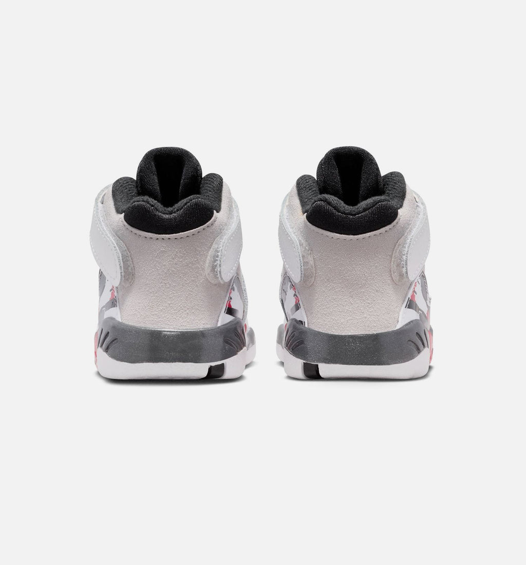 Air Jordan 8 Retro White & True Red Infant & Toddler Sneakers