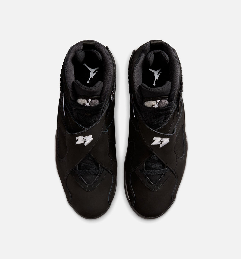 Air Jordan 8 Retro Chrome Black & Light Graphite Men's Sneakers