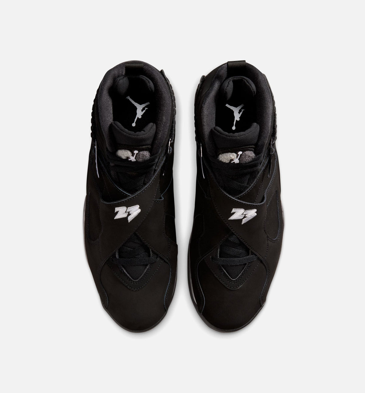 Air Jordan 8 Retro Chrome Black & Light Graphite Men's Sneakers