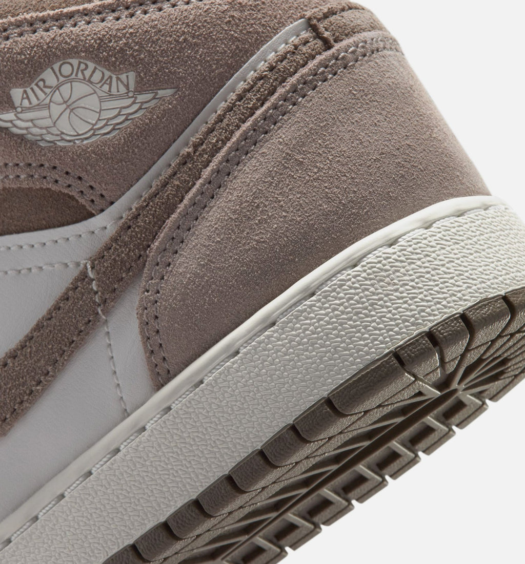 Air Jordan 1 Mid GS Sneakers - Enigma Stone / Olive Grey / Summit White