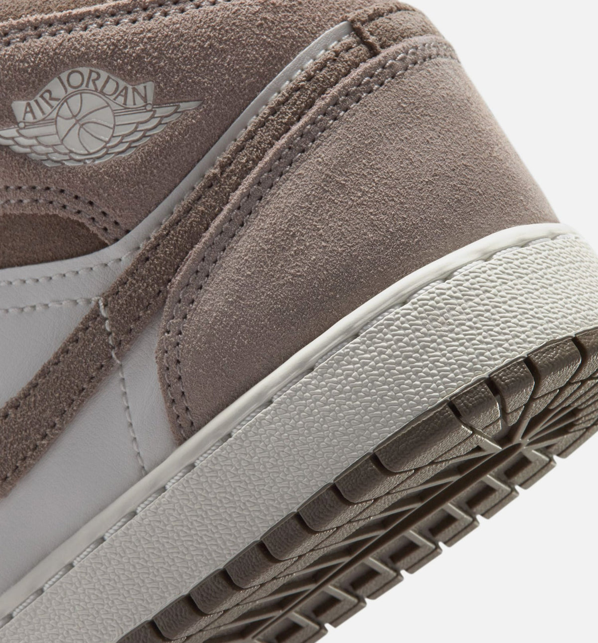 Air Jordan 1 Mid GS Sneakers - Enigma Stone / Olive Grey / Summit White