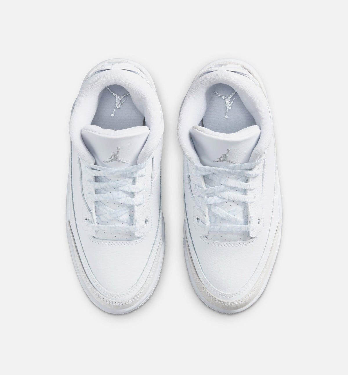 Air Jordan 3 Retro White & Silver Preschool Sneakers