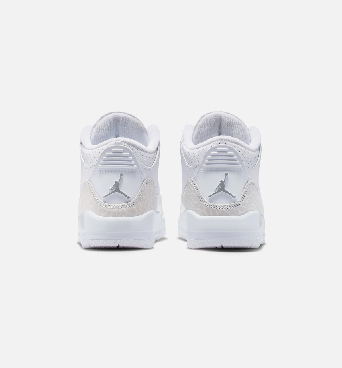 Air Jordan 3 Retro White & Silver Preschool Sneakers