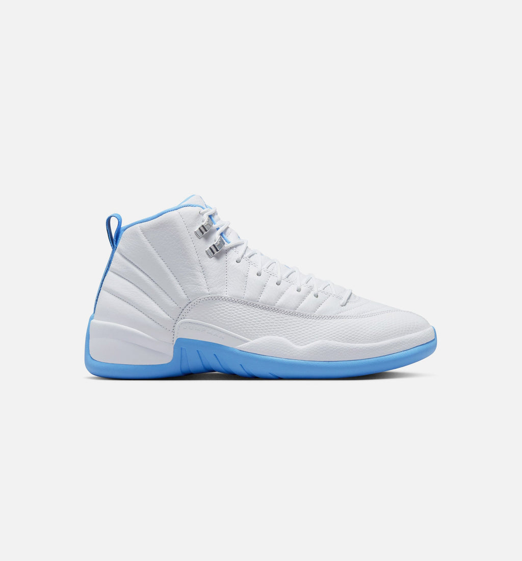 Air Jordan 12 Retro White & University Blue Men's Sneakers