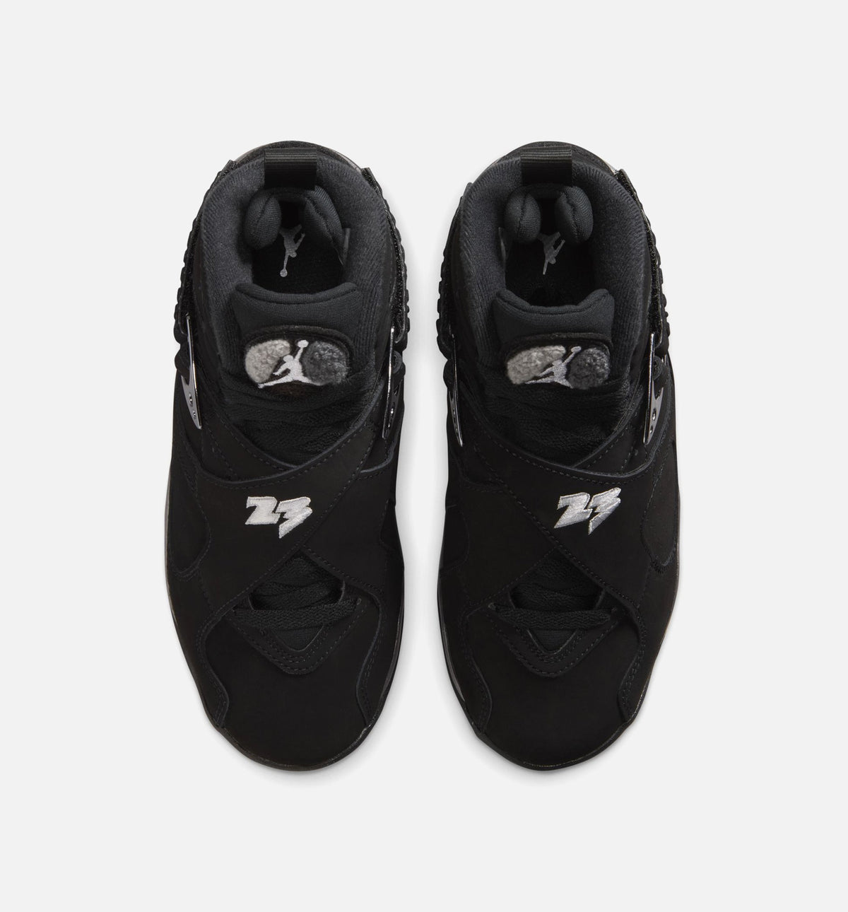 Air Jordan 8 Retro Chrome Black & Light Graphite Grade School Sneakers